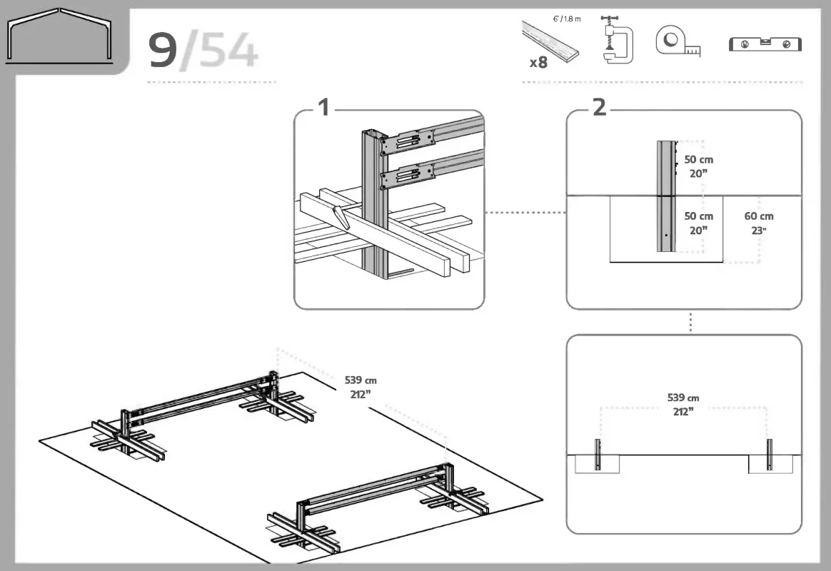 Sydney wave double apex carport footings 2